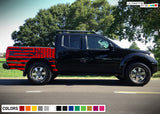 USA bed Decal Graphic Vinyl Side Racing Stripes Compatible with Nissan Frontier Navara 2004-Present