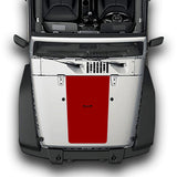 Hood Plain, Decals Compatible with Jeep Wrangler JK 2010-Present