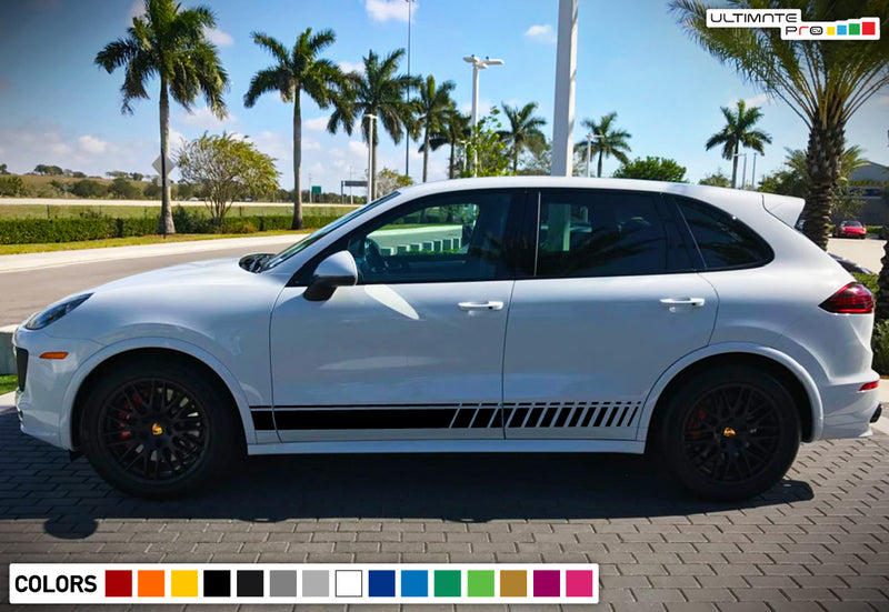 Decal Sticker Vinyl Side Sport Stripe Body Kit Compatible with Porsche Cayenne 2012-Present