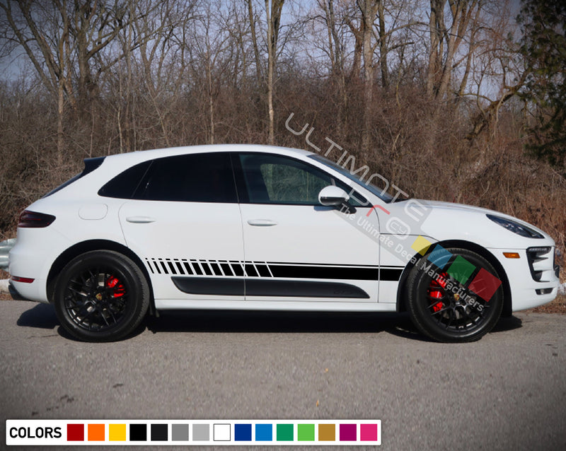 Decal Sticker Vinyl Side Sport Stripe Body Kit Compatible with Porsche Macan 2012-Present