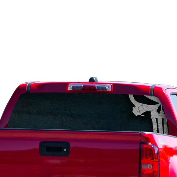 Half Punisher Perforated for Chevrolet Colorado decal 2015 - Present