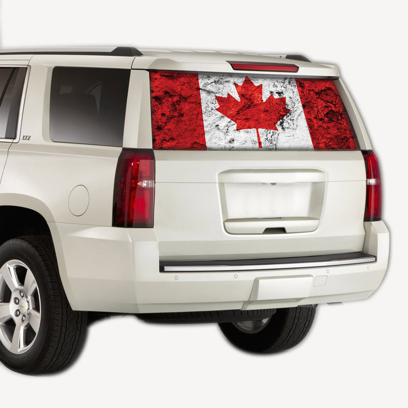 Perforate Canada Flag, vinyl design for Chevrolet Tahoe decal 2008 - Present