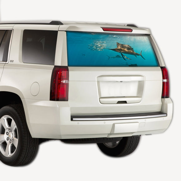 Perforate Fishing 2, vinyl design for Chevrolet Tahoe decal 2008 - Present
