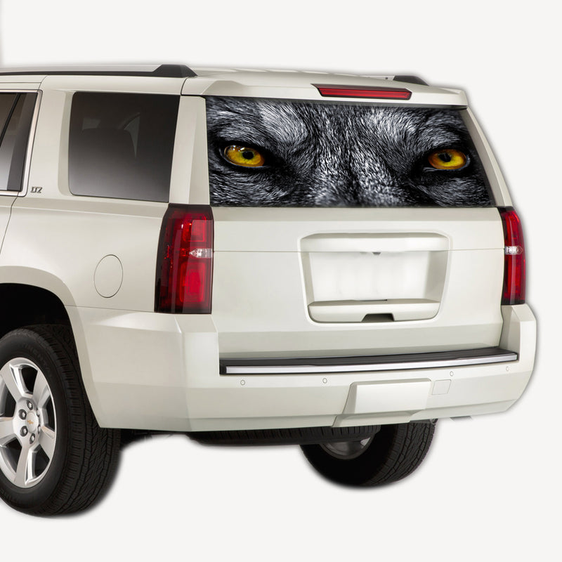 Perforate wolf eyes, vinyl design for Chevrolet Tahoe decal 2008 - Present