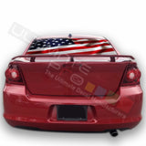 USA Flag graphics Perforated Decals Dodge Avenger 2007 - Present