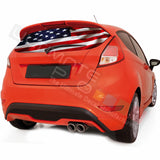 USA Flag graphics Perforated Decals Ford Fiesta 2008-Present