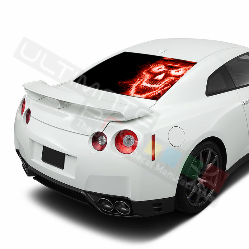 Skull graphics Perforated Decals Nissan GT-R R35 2007-Present