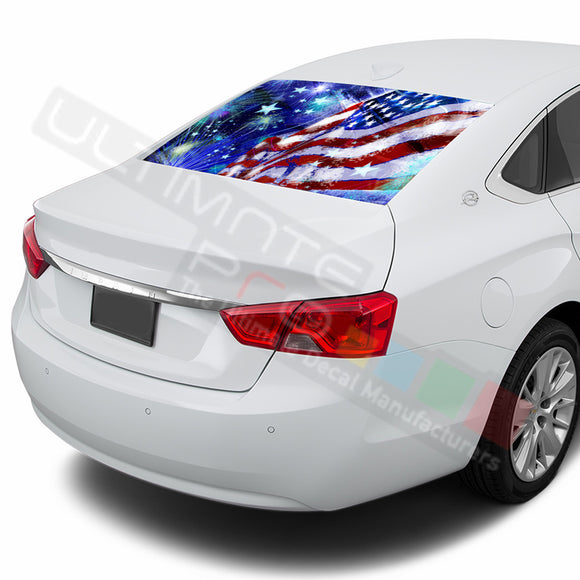 4th July Perforated decal Chevrolet Impala graphics vinyl 2015-Present