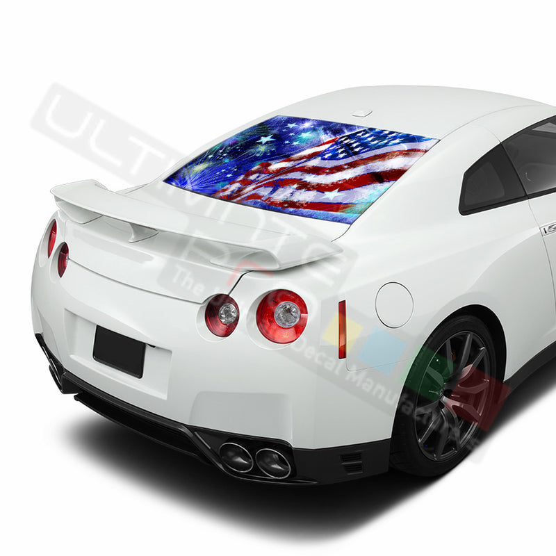 4th July graphics Perforated Decals Nissan GT-R R35 2007-Present