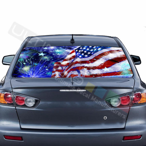 4th July graphics Perforated Decals Mitsubishi Evolution