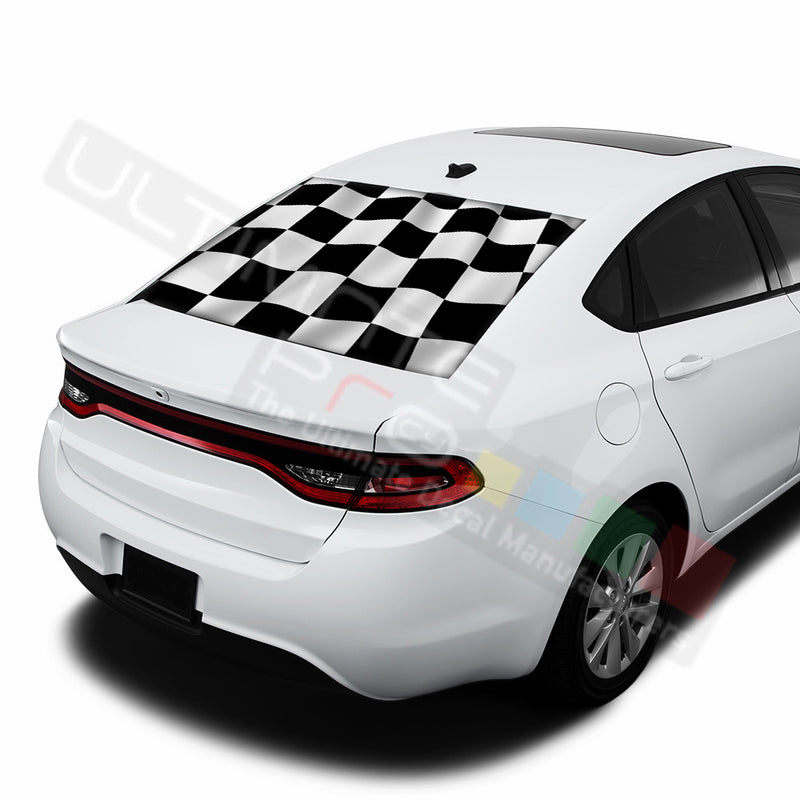 Finish graphics Perforated Decals Dodge Dart 2015 - Present