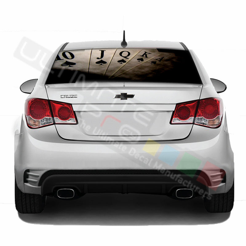 Poker Perforated decal Chevrolet Cruz graphics vinyl 2009-Present