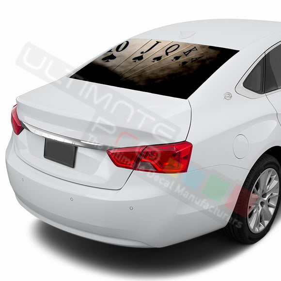 Poker Perforated decal Chevrolet Impala graphics vinyl 2015-Present