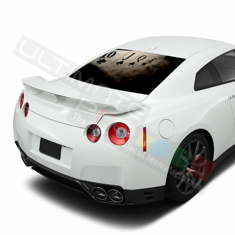 Poker graphics Perforated Decals Nissan GT-R R35 2007-Present