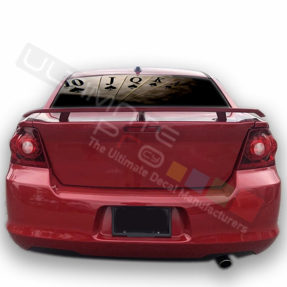 Poker graphics Perforated Decals Dodge Avenger 2007 - Present