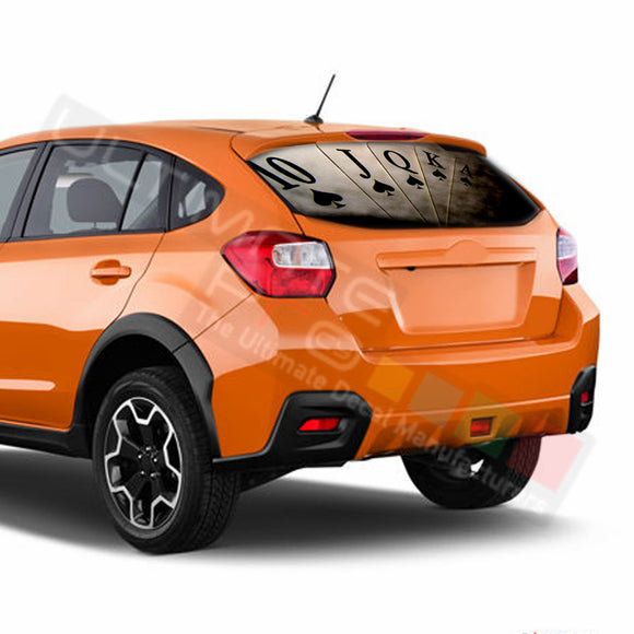 Poker Perforated Decals Subaru Crosstreck graphics 2015 - Present