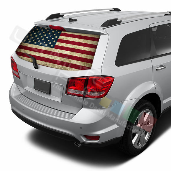USA Flag 1 graphics Perforated Decals Dodge Journey 2009 - Present