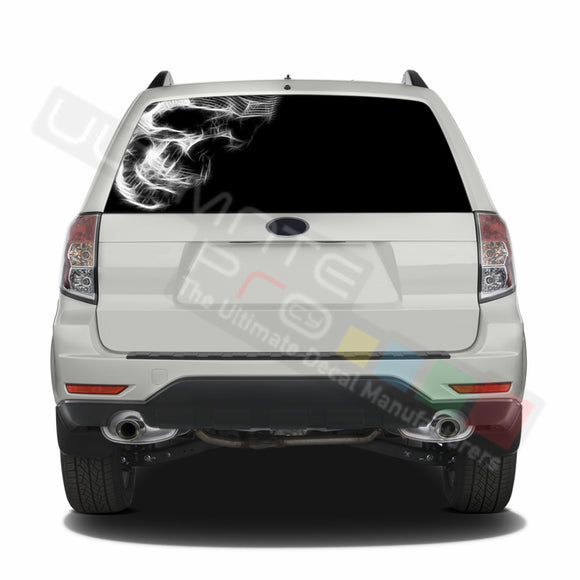 Skull 1 graphics Perforated Decals Subaru Forester 2012 - Present