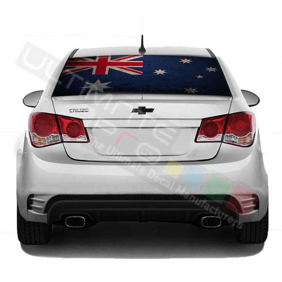 Aust Flag Perforated decal Chevrolet Cruz graphics vinyl 2009-Present