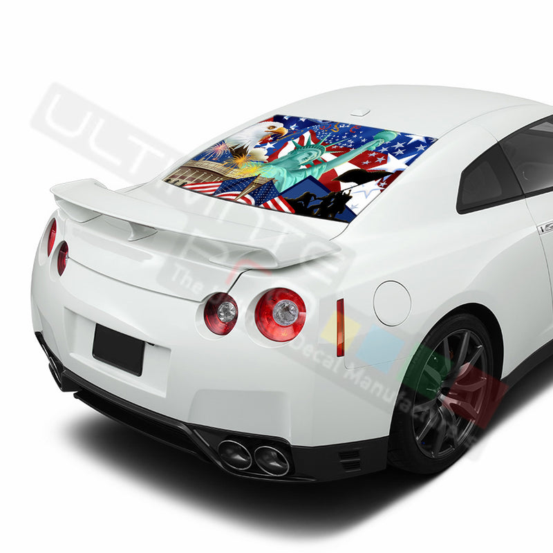 New York graphics Perforated Decals Nissan GT-R R35 2007-Present
