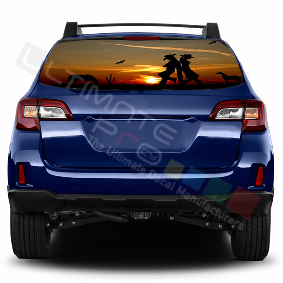 West Perforated Decals stickers compatible with Subaru Outback