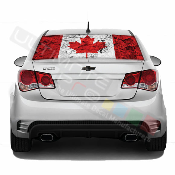 Can Flag Perforated decal Chevrolet Cruz graphics vinyl 2009-Present