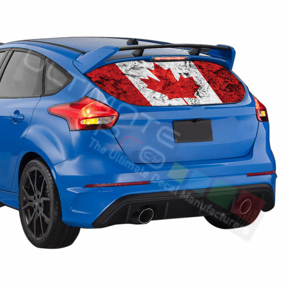 Canada graphics Perforated Decals Ford Focus 2009 - Present