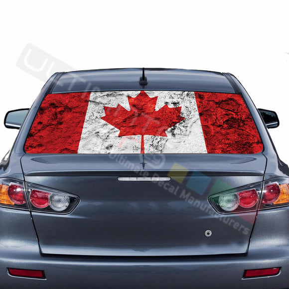 Canada graphics Perforated Decals Mitsubishi Evolution 2005-Present