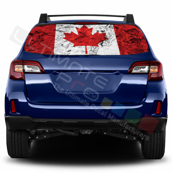 Canada Perforated Decals stickers compatible with Subaru Outback