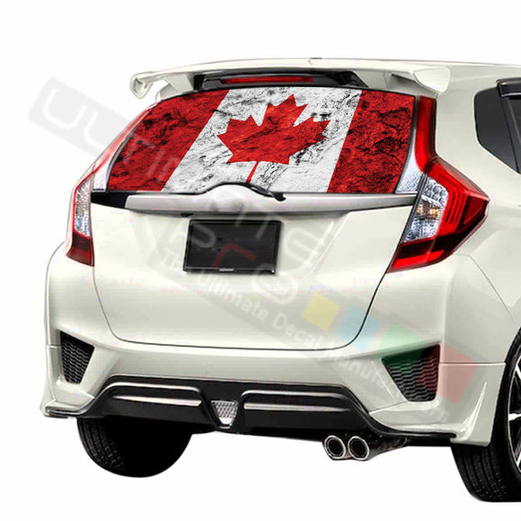 Canada Perforated Decals stickers compatible with Honda Fit