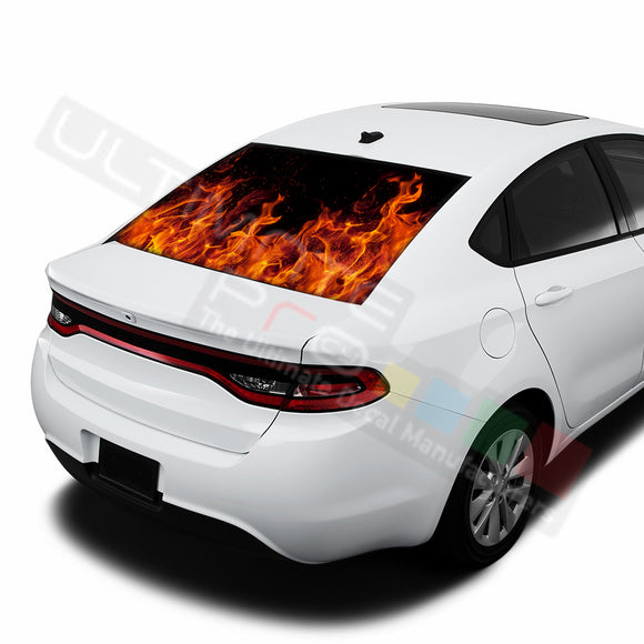 Flame graphics Perforated Decals Dodge Dart 2015 - Present