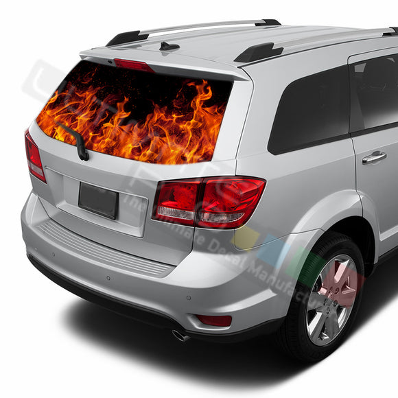 Flames graphics Perforated Decals Dodge Journey 2009 - Present