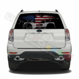 Eagle Flag graphics Perforated Decals Subaru Forester 2012 - Present