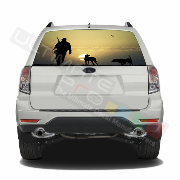 Hunting 2 graphics Perforated Decals Subaru Forester 2012 - Present