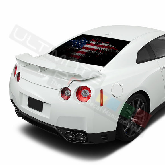 Eagle Flag graphics Perforated Decals Nissan GT-R R35 2007-Present