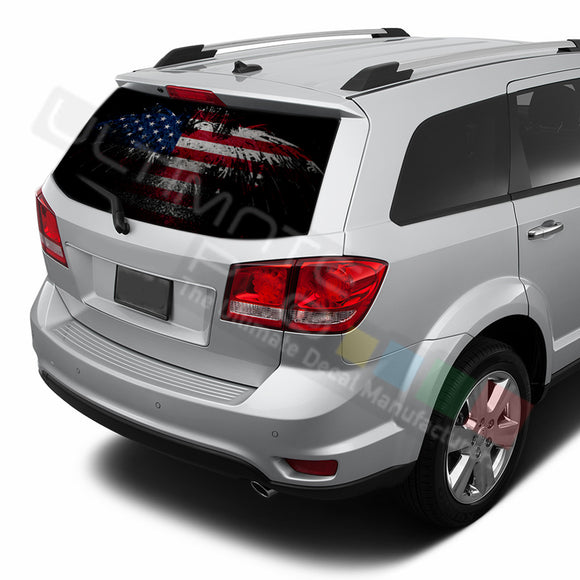Eagle Flag graphics Perforated Decals Dodge Journey 2009 - Present