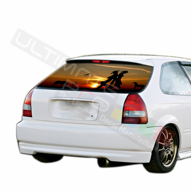 West graphics Perforated Decals HONDA civic 1997-Present