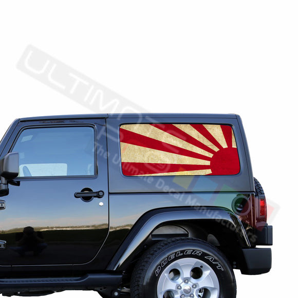 Rear Window Japan Sun Perforated for Jeep Wrangler JL, JK decal 2007 - Present