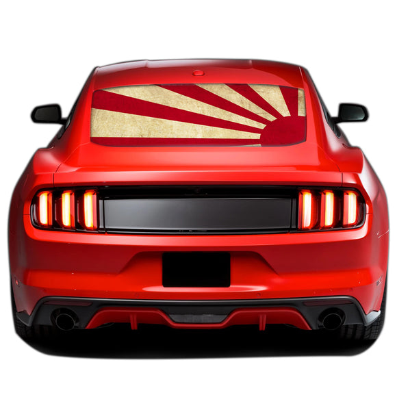 Japan Sun Perforated Sticker for Ford Mustang decal 2015 - Present