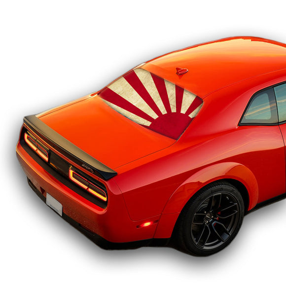 Japan Sun Perforated for Dodge Challenger decal 2008 - Present