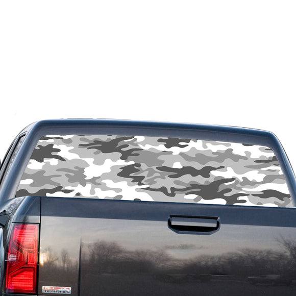 Army Grey Perforated for GMC Sierra decal 2014 - Present