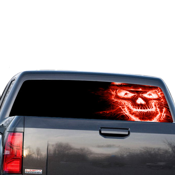 Side Skull Perforated for GMC Sierra decal 2014 - Present