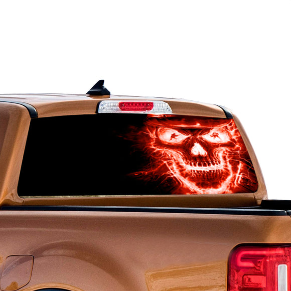 Red Skull Perforated for Ford Ranger decal 2010 - Present