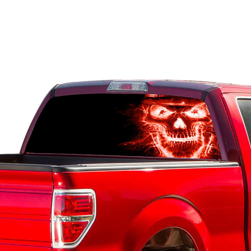 Electrical Skull Amy Perforated for Ford F150 Decal 2015 - Present