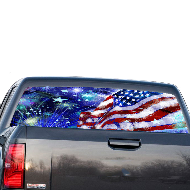 USA Stars Perforated for GMC Sierra decal 2014 - Present