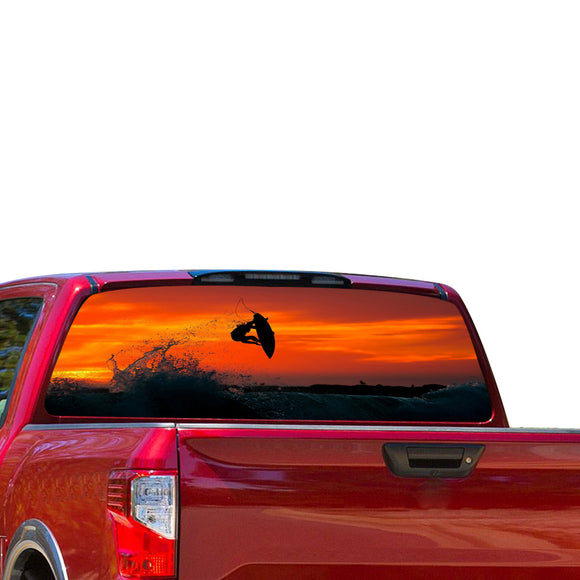 Surfing Perforated for Nissan Titan decal 2012 - Present