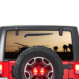 Helicopter Army Perforated for Jeep Wrangler JL, JK decal 2007 - Present