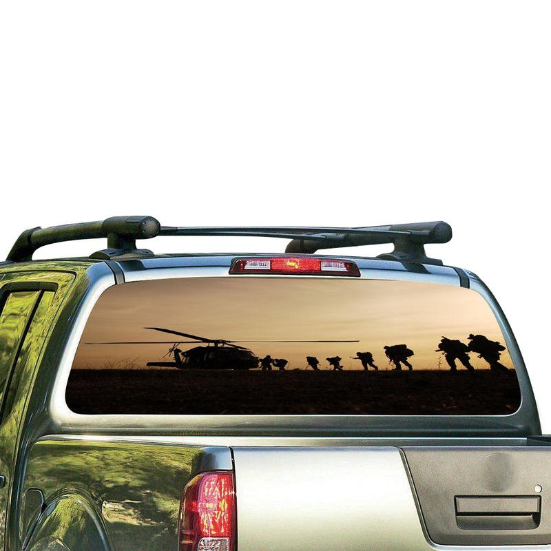 Army Helicopter Perforated for Nissan Frontier decal 2004 - Present