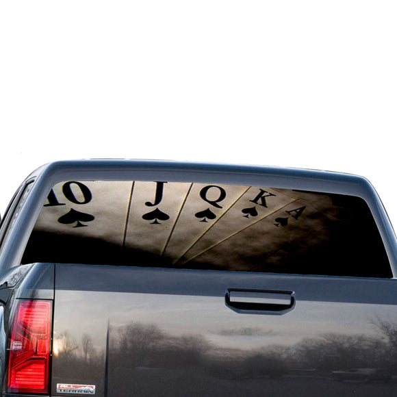 Play Card Perforated for GMC Sierra decal 2014 - Present
