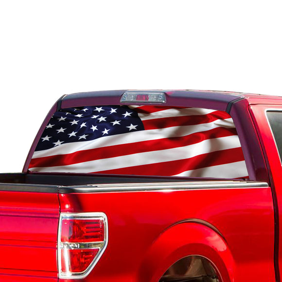 USA Flag Perforated for Ford F150 Decal 2015 - Present